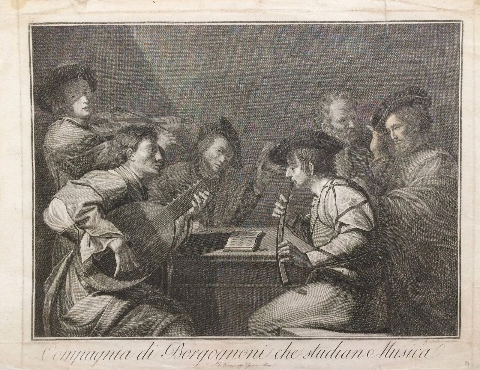 compagnia di borgognoni che studian musica, compagnia di borgognoni che studiano