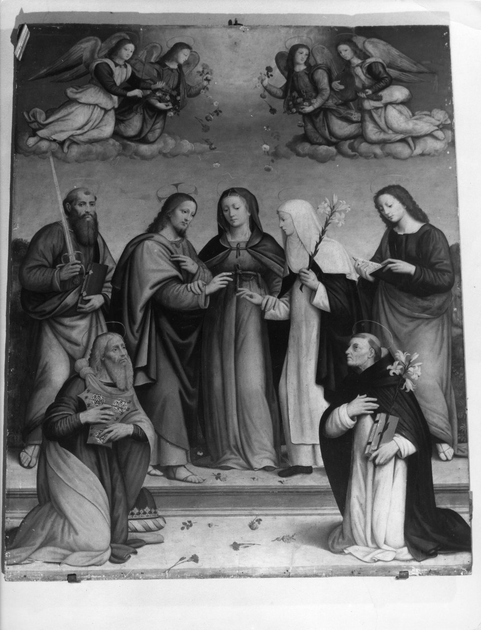 matrimonio mistico di Santa Caterina da Siena con San Paolo, San Giovanni Evange