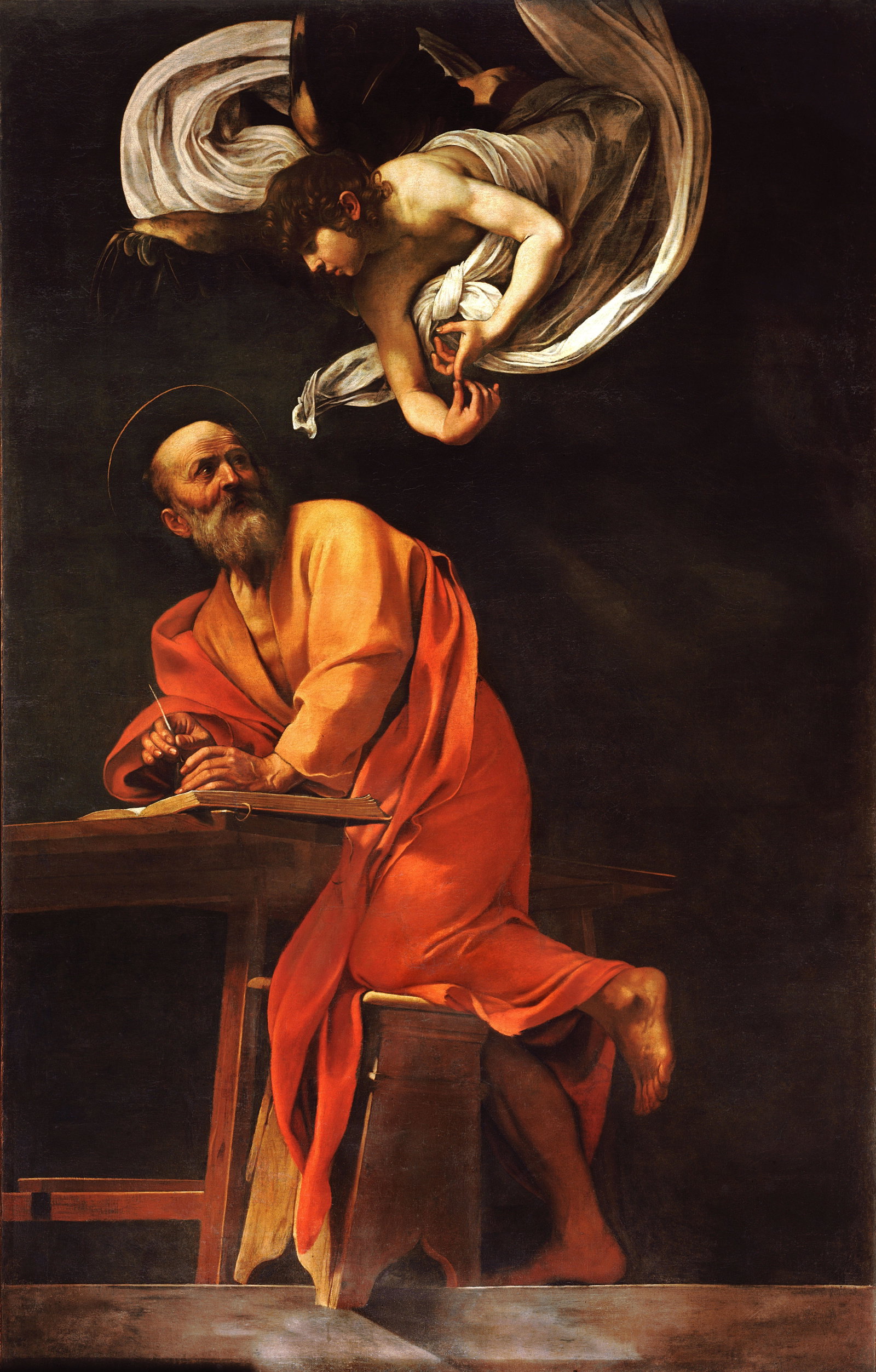 S. Matteo e l'angelo (dipinto) di Merisi Michelangelo detto Caravaggio (fin