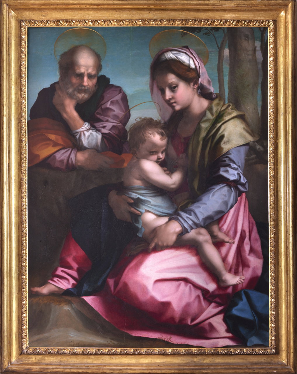 Sacra famiglia (dipinto, opera isolata) by Andrea d'Agnolo detto Andrea del