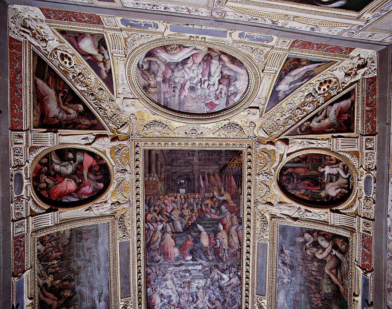 stemmi della famiglia Medici (decorazione plastica) by Vasari Giorgio, Ricciarel
