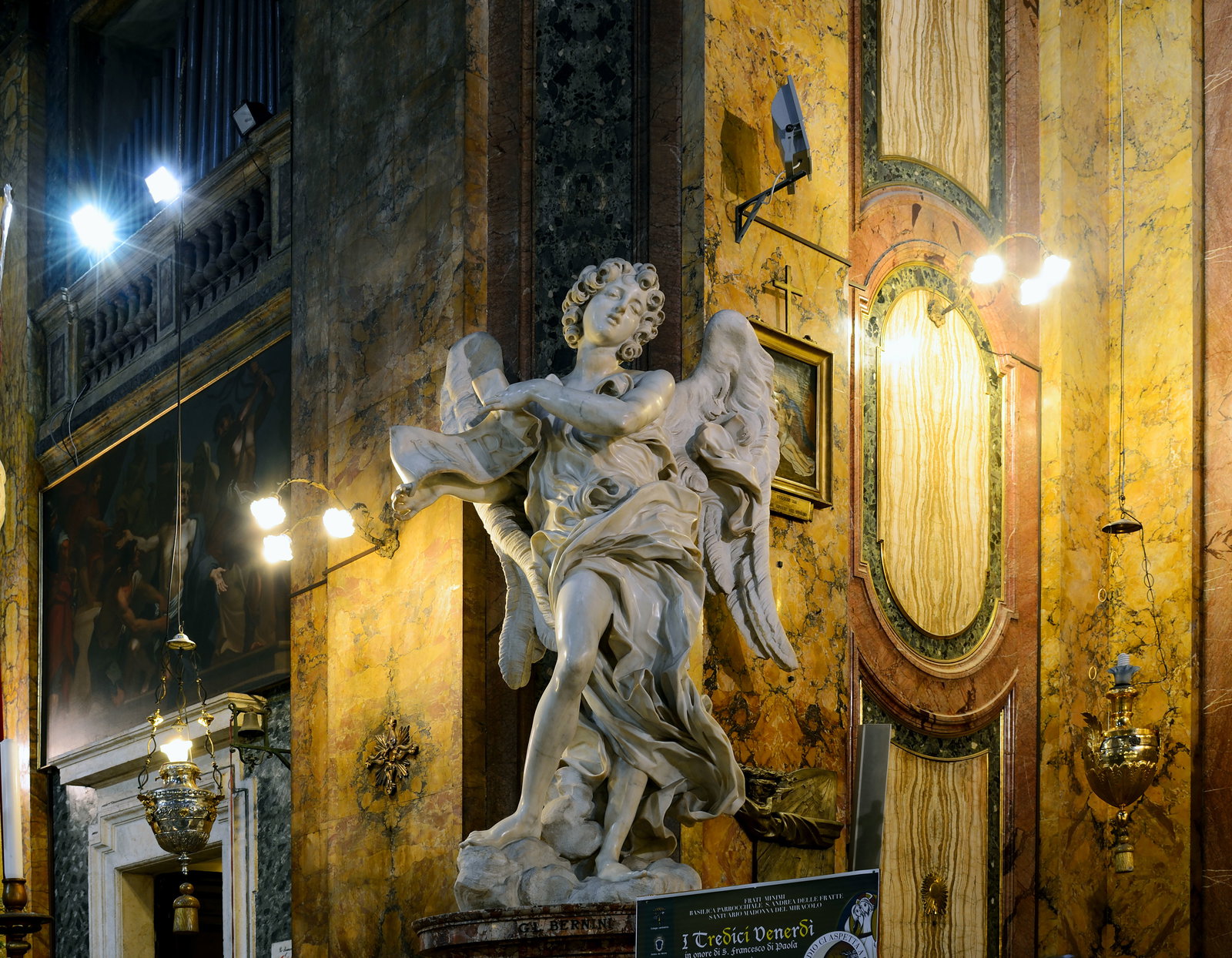 angelo con cartiglio (statua) di Bernini Gian Lorenzo (sec. XVII)