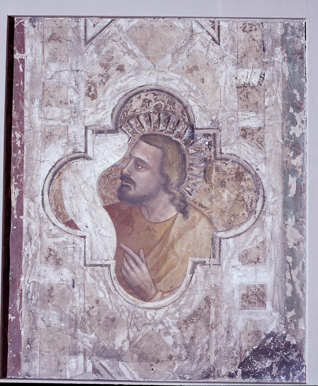 profeta rappresentato in frammento pittorico di Andrea Orcagna (sec. XIV)