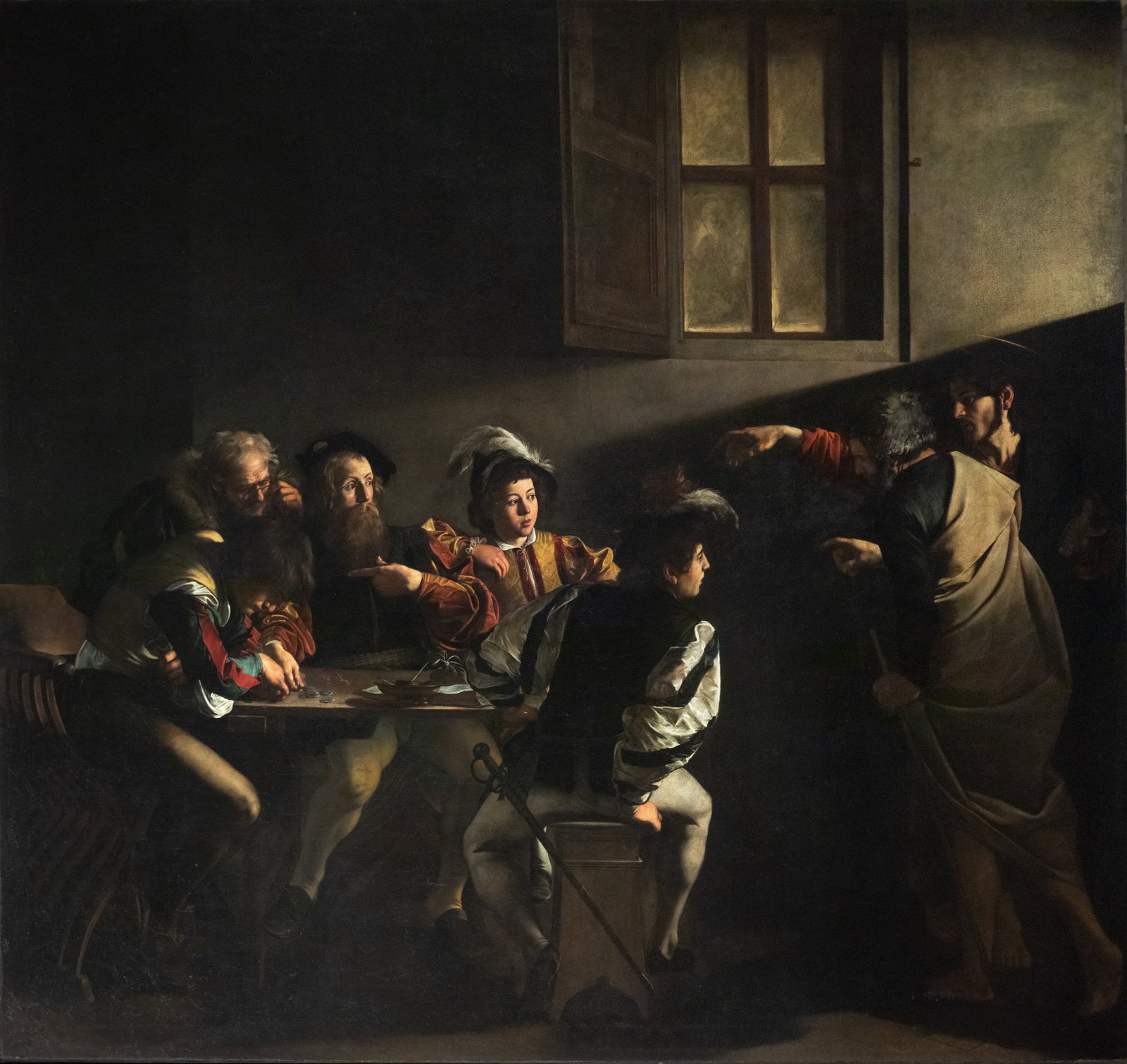 Vocazione di S. Matteo (dipinto) di Merisi Michelangelo detto Caravaggio (fine/i