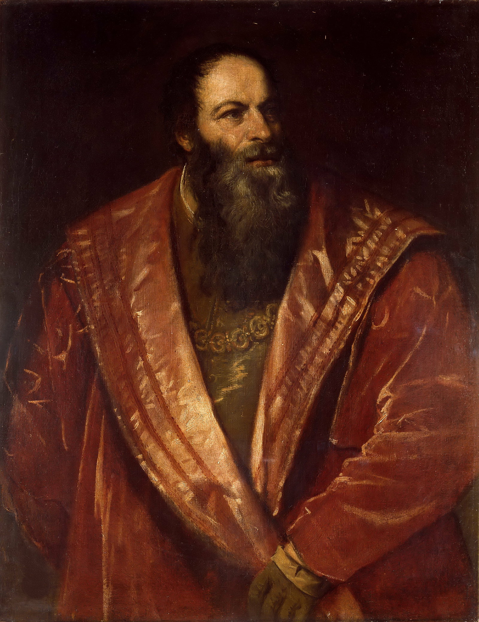 ritratto di Pietro Aretino (dipinto) by Vecellio Tiziano (sec. XVI)