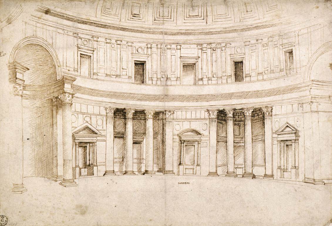 Veduta dell'interno del Pantheon a Roma