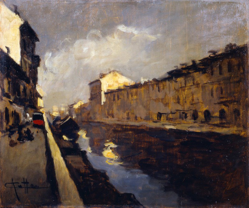L'alzaia del Naviglio Grande a Milano
