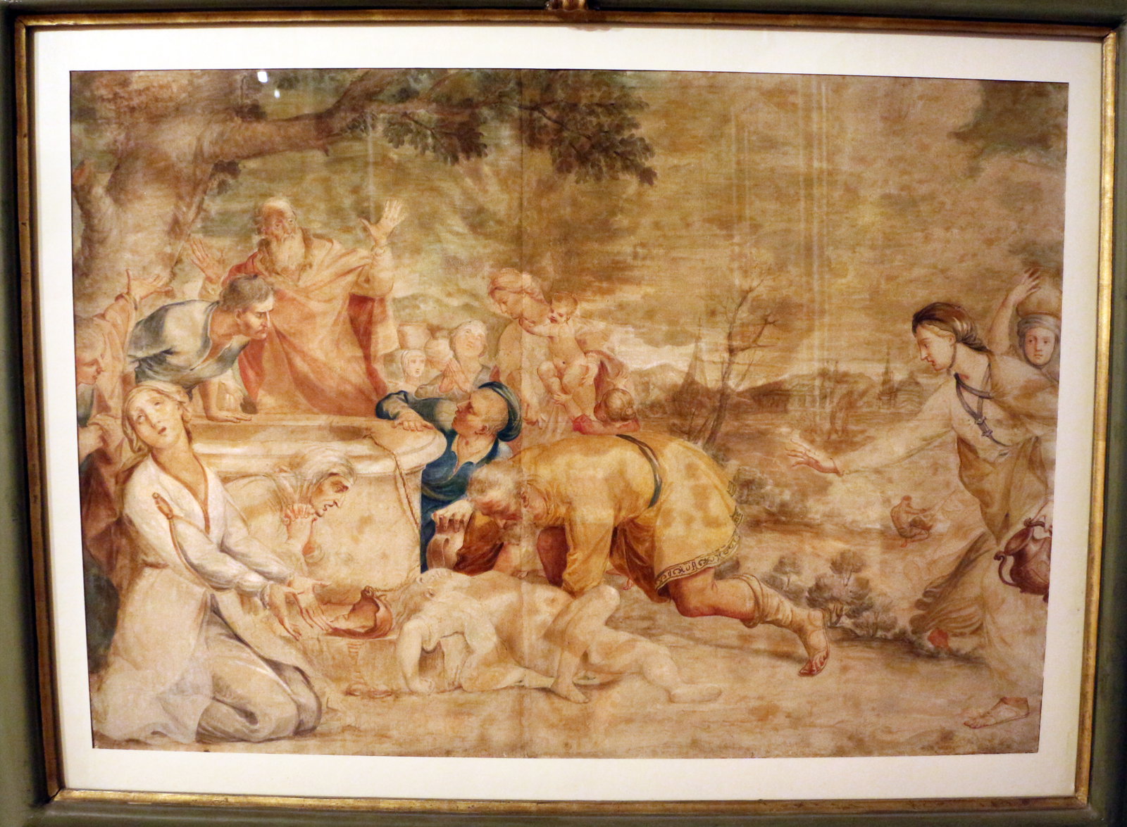 Bozzetti a tempera per le storie di san stanislao  guarigione del fanciullo cadu