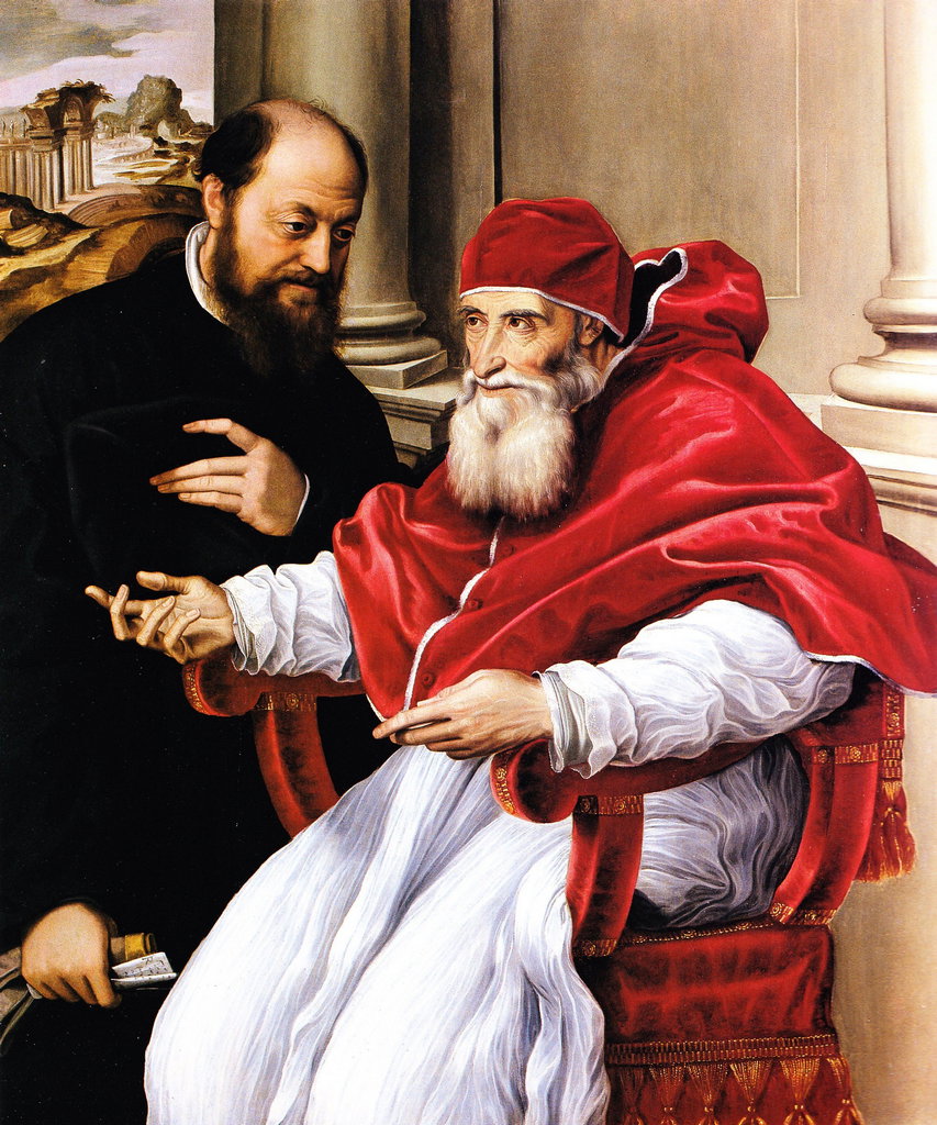 Ritratto di papa Paolo III Farnese con il cardinale Reginald Pole