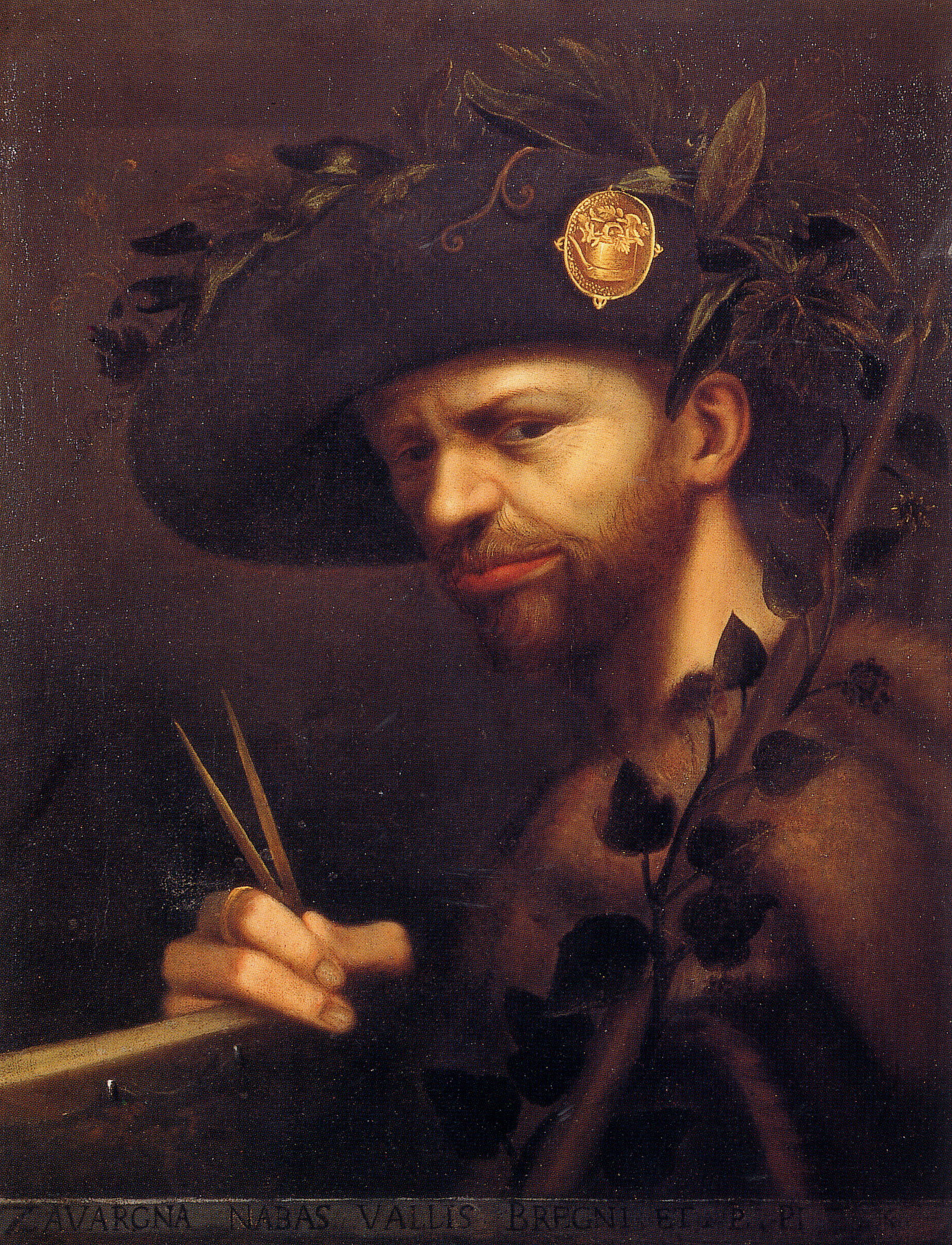 Autoritratto in veste di abate dell'Accademia della Val di Blenio