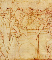 Correggio, studio per parapetto, museo di correggio (italia)