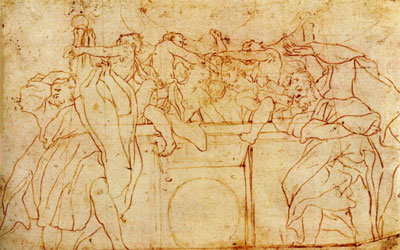 Correggio, studio per parapetto, museo di correggio (italia) Public domain