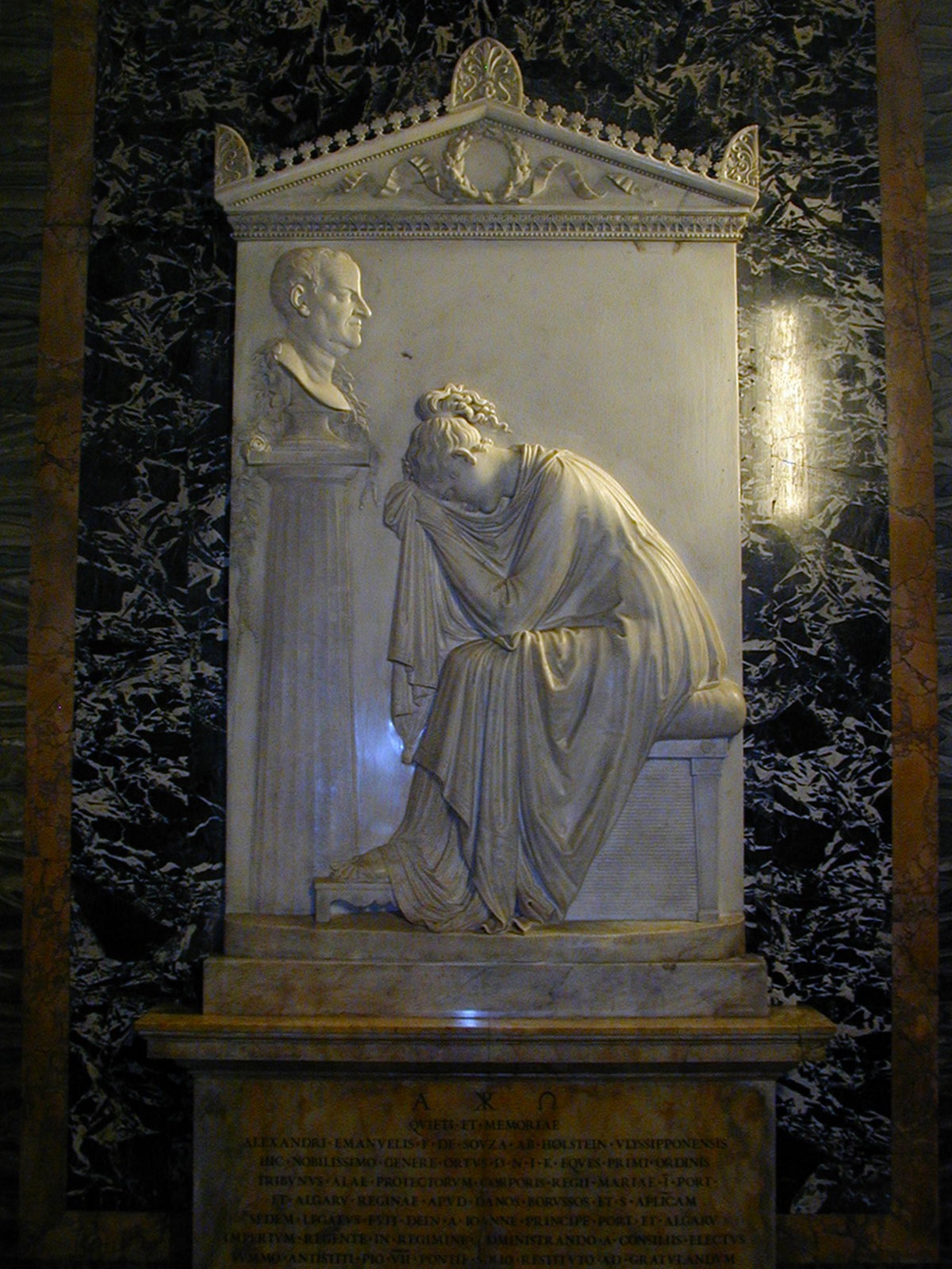 monumento funebre - a edicola centinata di Canova Antonio (attribuito) (sec. XIX