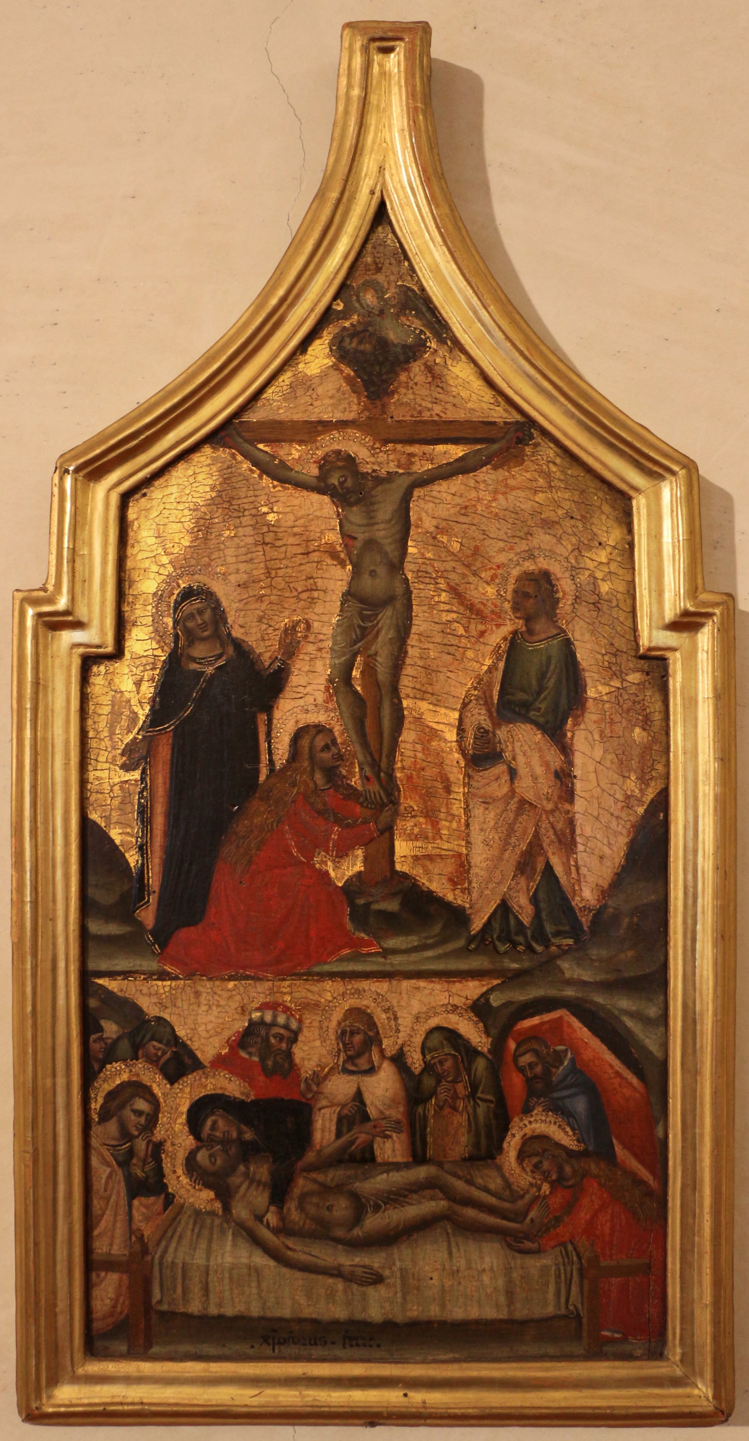 Cristoforo da bologna, crocifissione e deposizione, 1370-1400 ca, da s. antonio 