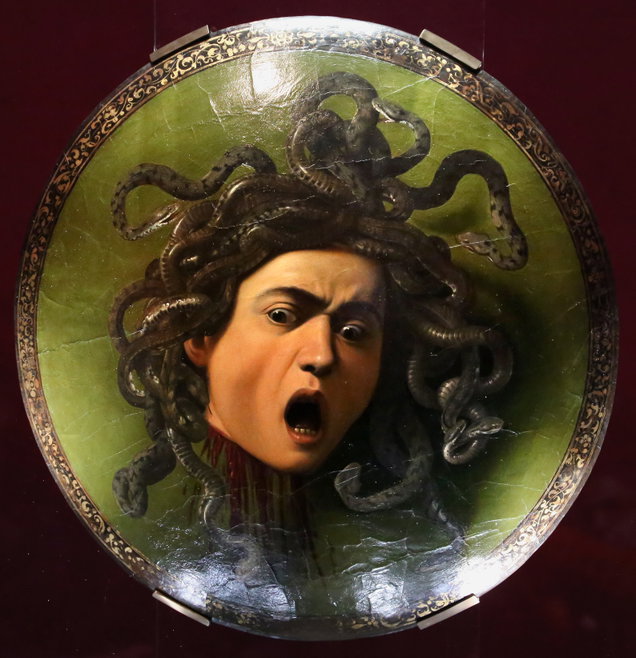 Testa di Medusa (dipinto) by Merisi Michelangelo detto Caravaggio (sec. XVI) CC BY 3.0 | Sailko