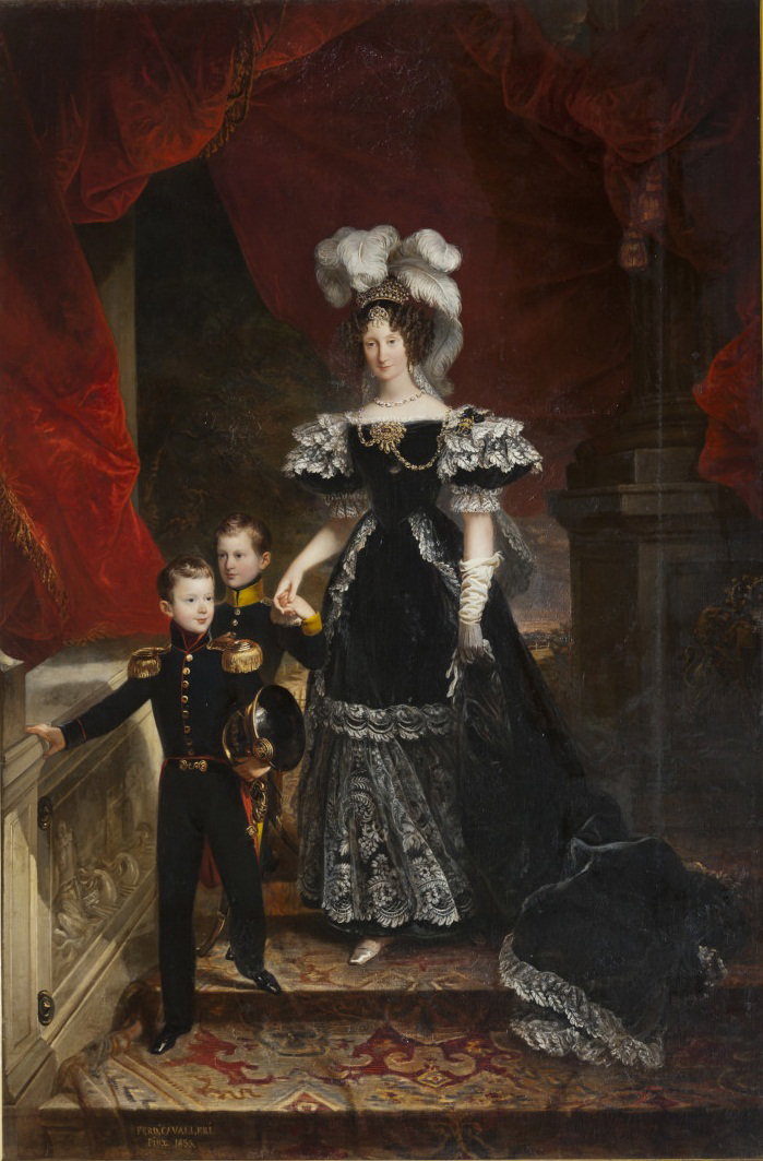 Ritratto di Maria Teresa d&rsquo;Asburgo-Lorena Toscana con i figli Vittorio Ema