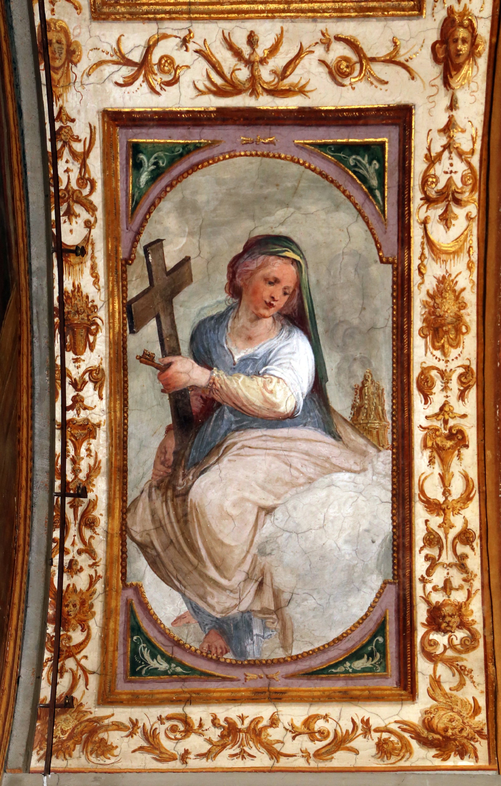 Gdsg, cappella della crocetta, 1621 ca., volta 10 virt&ugrave;