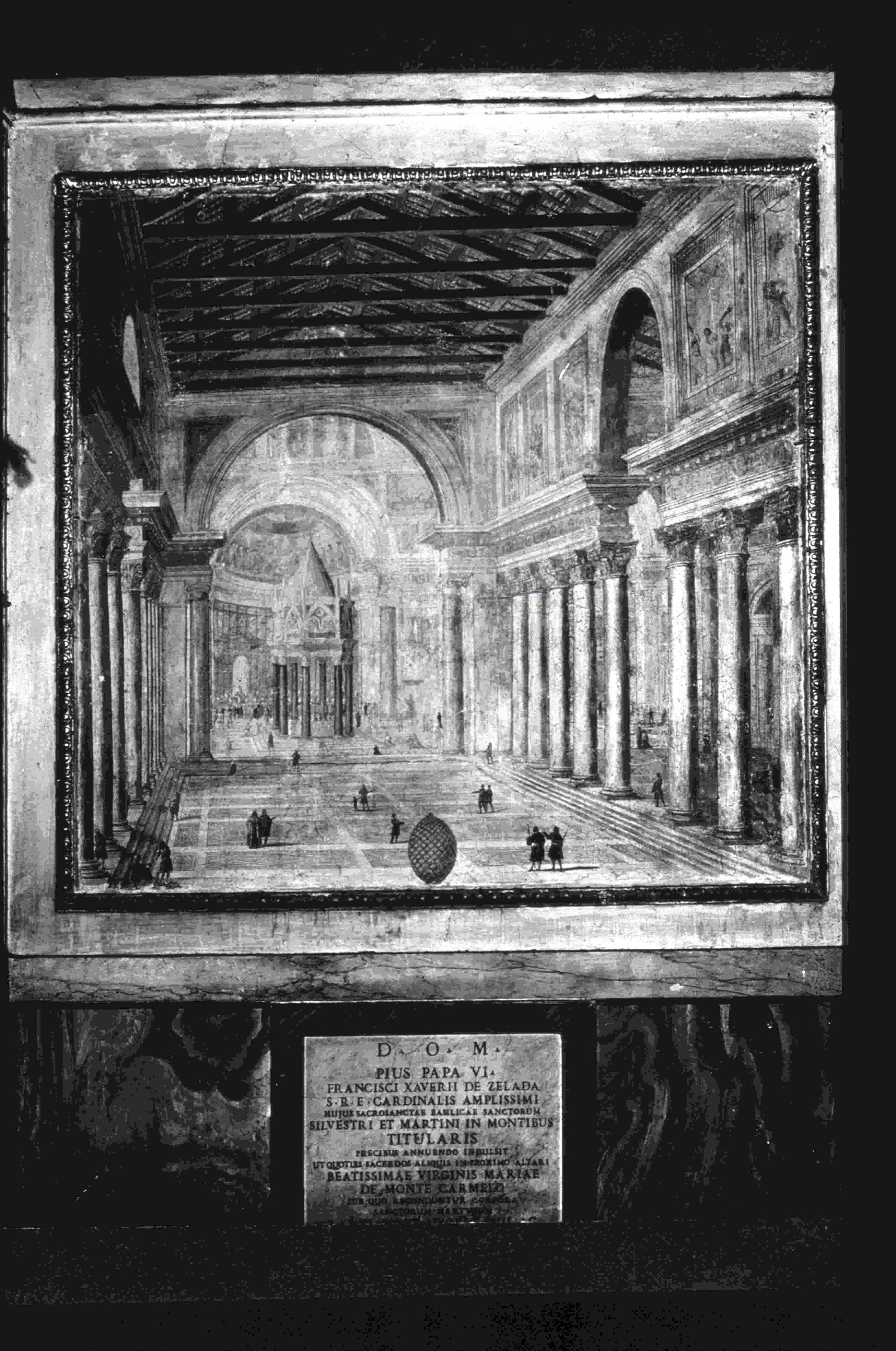 Affresco nella navata della Basilica dei Santi Silvestro e Martino ai Monti, bef