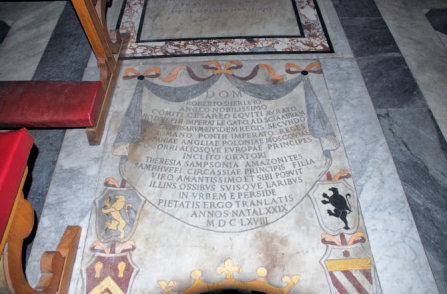 Headstone of Robert Shirley and Teresa Sampsonia in S. Maria della Scala, Rome