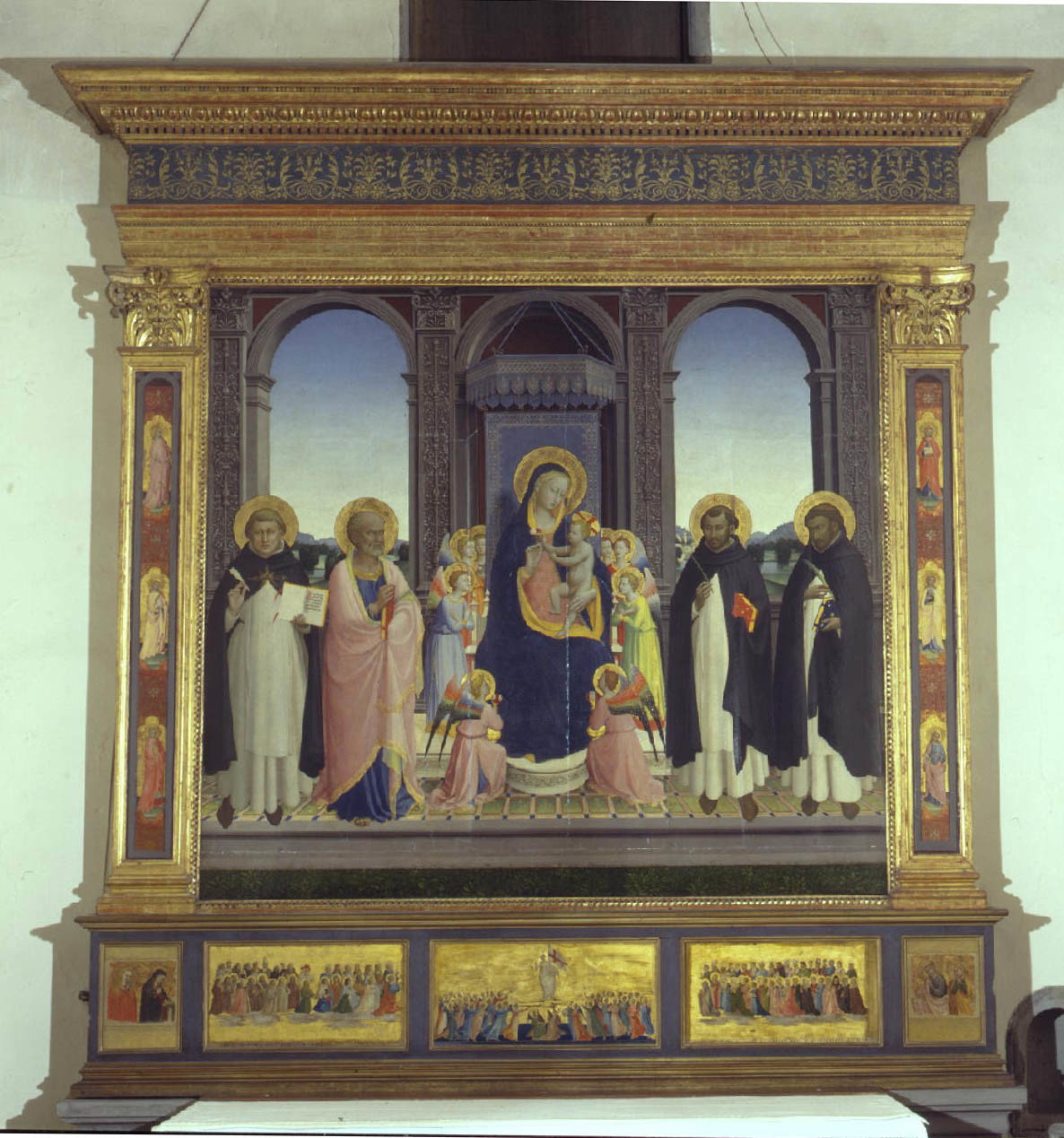 Madonna con Bambino in trono, angeli e quattro santi (dipinto) di Beato Angelico