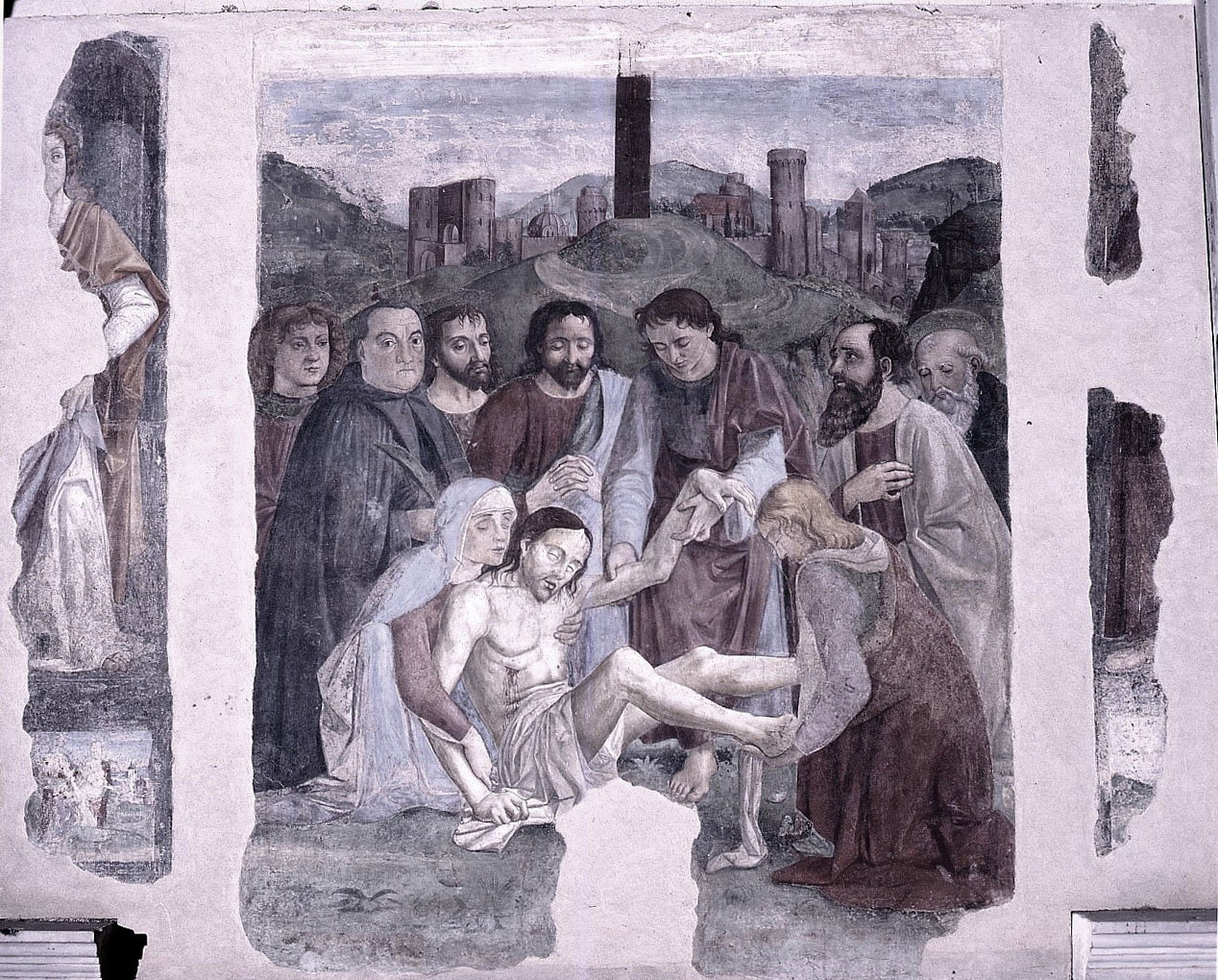Madonna della Misericordia (dipinto murale, elemento d'insieme) di Bigordi 