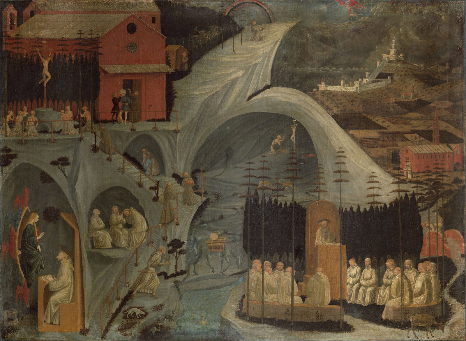 storia di un santo monaco (dipinto murale staccato) by Paolo Uccello (sec. XV)