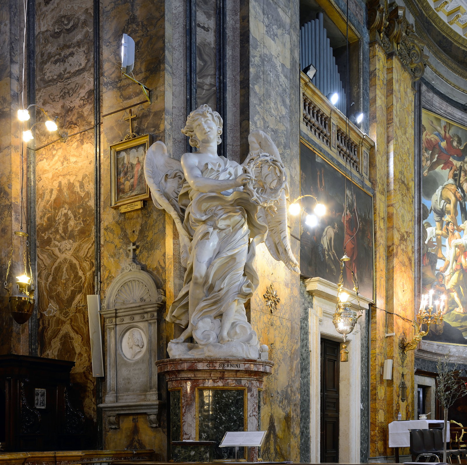 Angelo con corona di spine (statua) di Bernini Gian Lorenzo (sec. XVII)