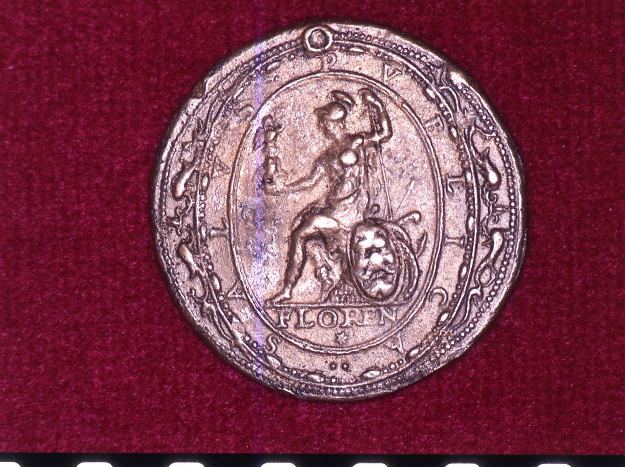 ritratto di Cosimo I de' Medici, allegoria della citt&agrave; di Firenze (m