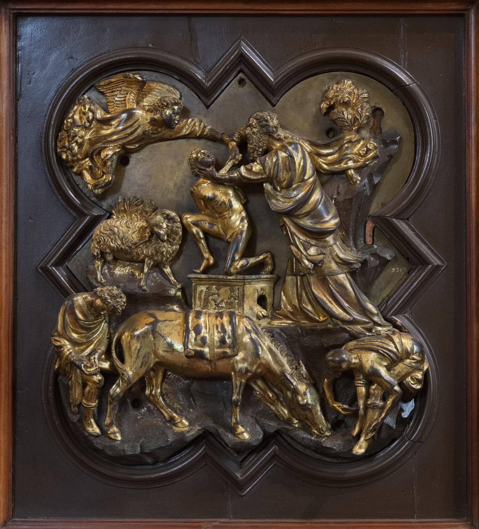 sacrificio di Isacco (formella) di Brunelleschi Filippo (sec. XV)