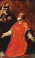 San Filippo Neri ha la visione della Madonna con Bambino (dipinto) di Reni Guido