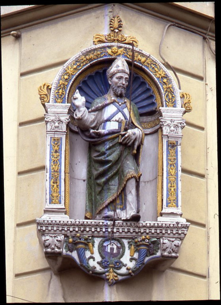 Sant'Ambrogio (scultura) by Della Robbia Giovanni (primo quarto sec. XVI)