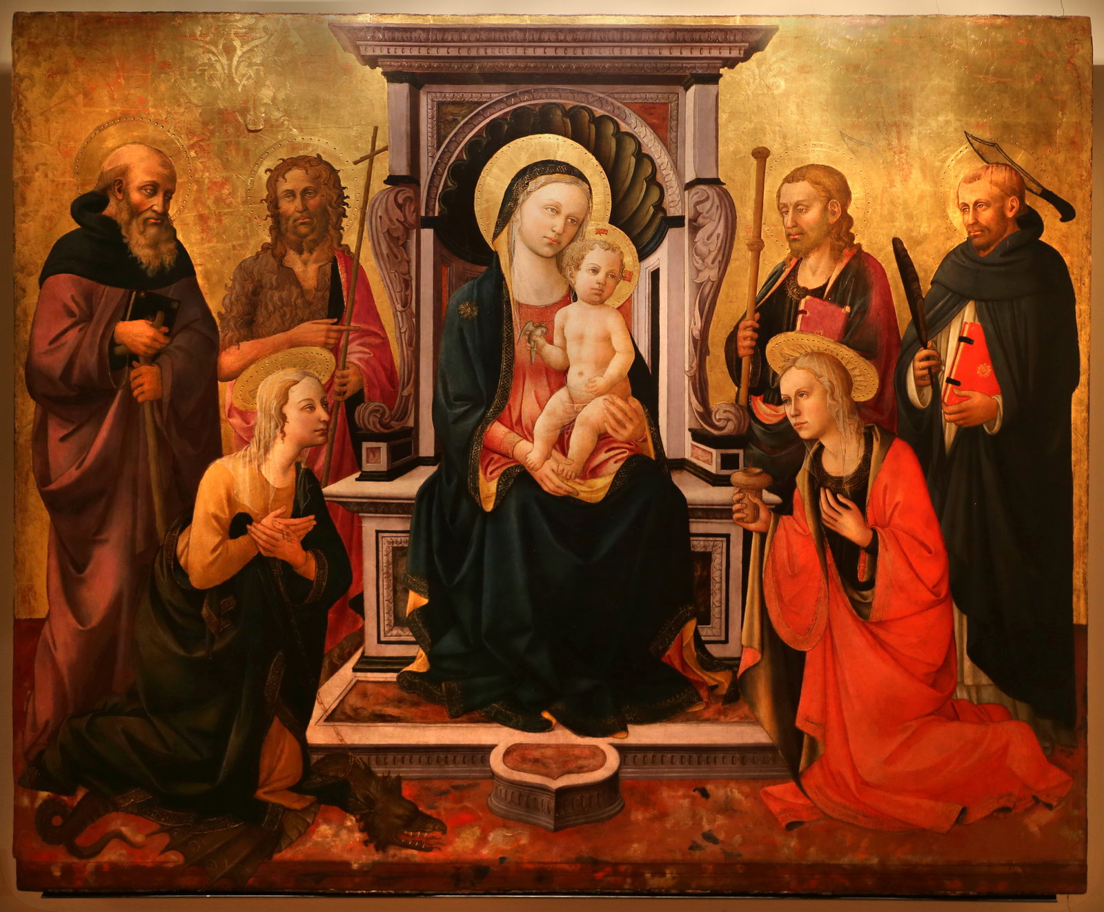 Madonna con Bambino e Santi (dipinto) di Domenico di Michelino (attribuito) (sec