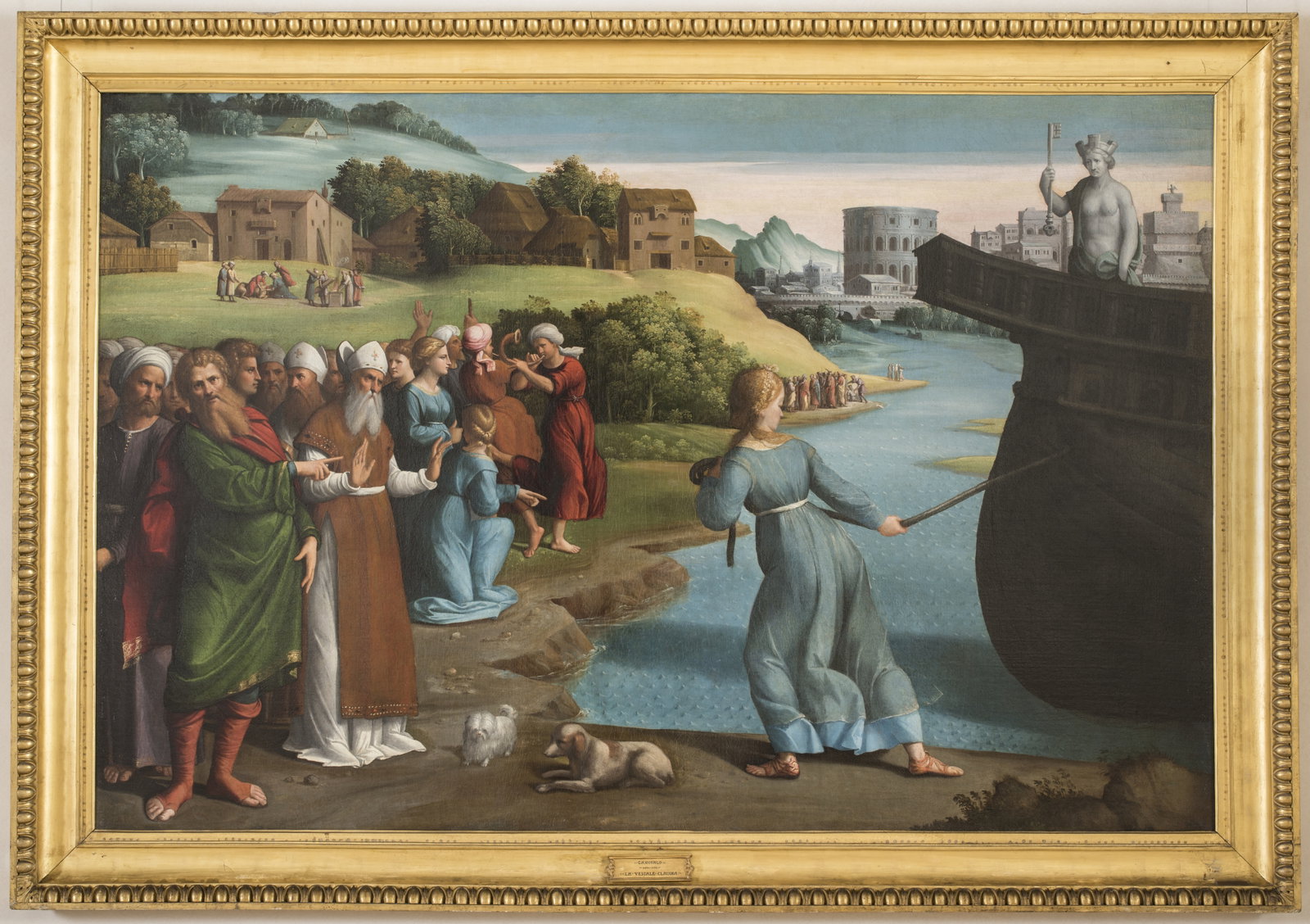 La vestale Claudia trasporta la statua di Cibele (dipinto, opera isolata) di Tis