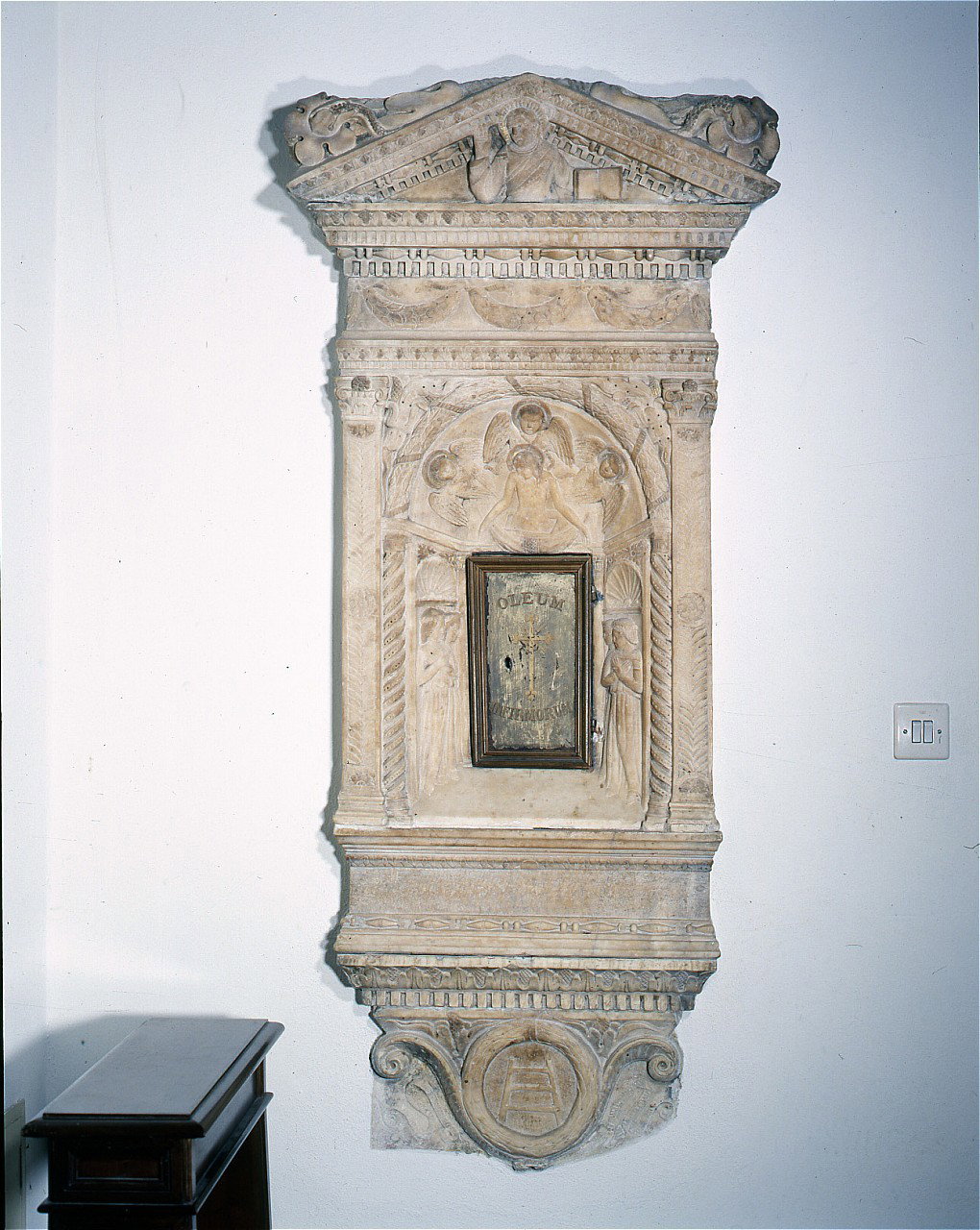 Dio Padre e Cristo con angeli (tabernacolo murale) - bottega toscana (seconda me