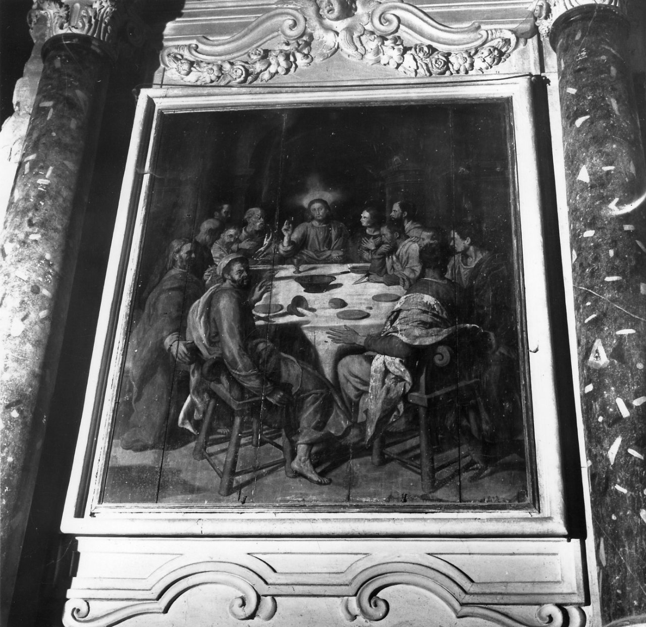 ultima cena (dipinto) di Vini Sebastiano detto Bastiano Veronese (attribuito) (s
